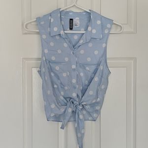 H&M cropped button up